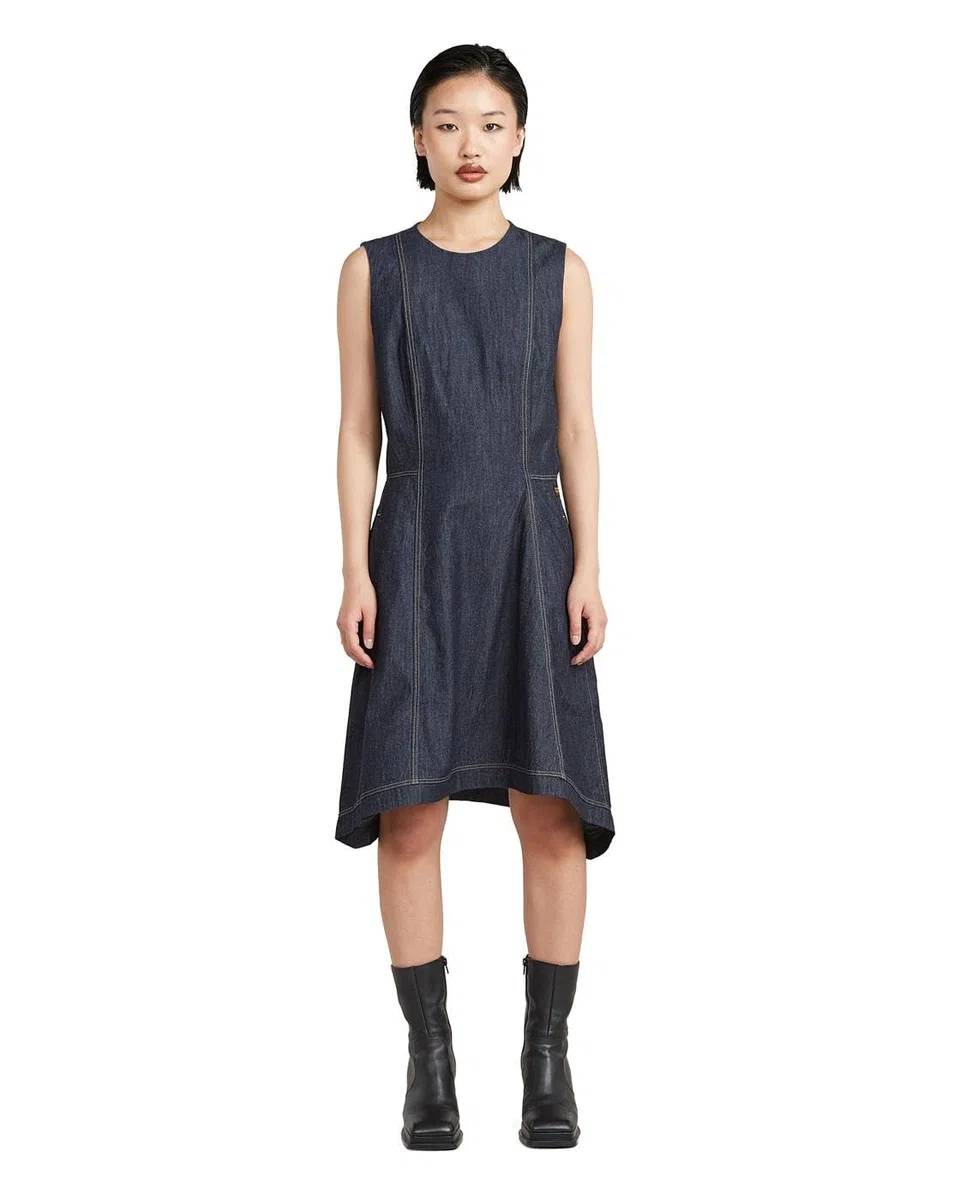G-Star Short Flare Dress SL WMN Dress Femme (Lot de 1)