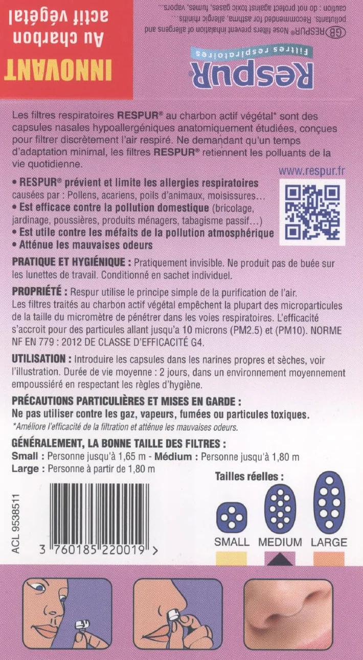 Filtres de protection respiratoire Médium
