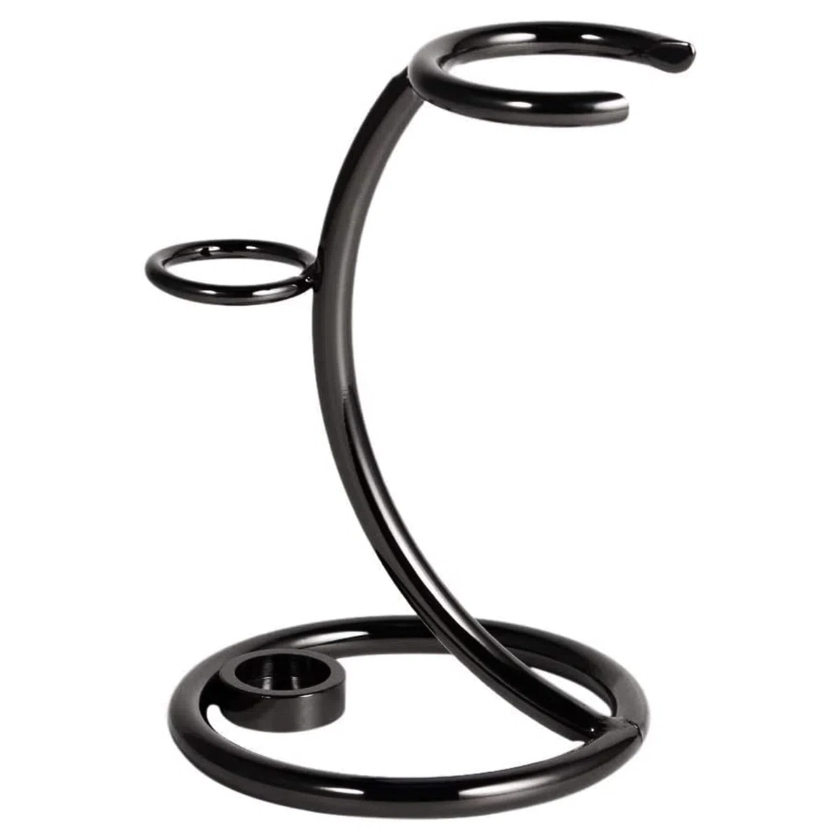 Support de Rasage Universel pour Rasoir et Blaireau, Porte-Brosse en Métal, Professionnel pour Hommes (Noir)