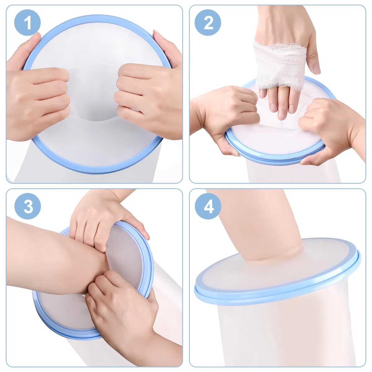 Protege Platre Bras Adulte, Protection Pansement Imperméable Réutilisable et Durable, Sac Etanche Platre Gardez les Plaies et le Bandage au sec Pendant le Bain