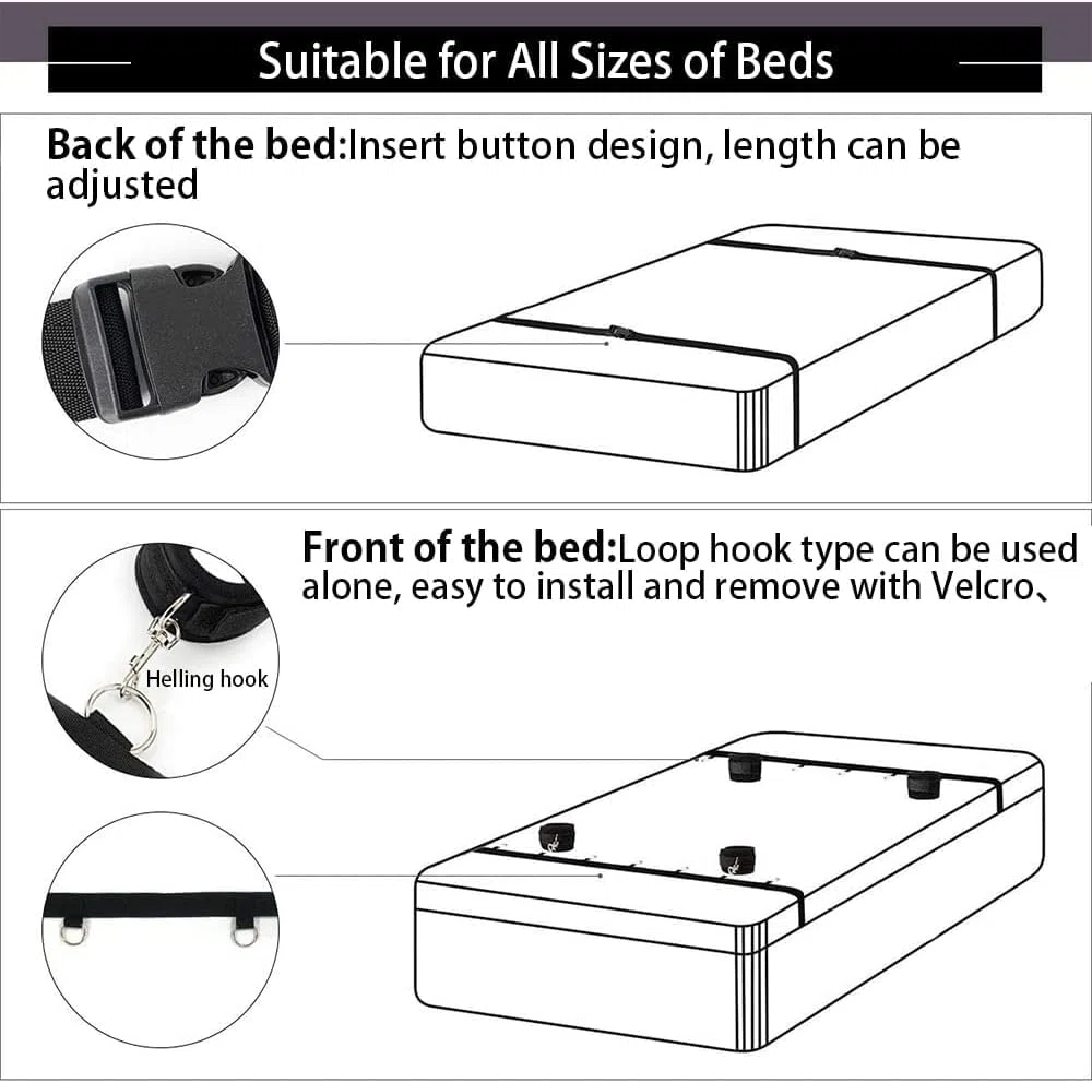 8 Pièces SM Kits de Bondage, BDSM Bondage Kit pour les Couples, SM Erotiques Menottes Sex, Retenue et Bondage, Fouet Sexy érotique, BDSM Ensemble Jeux Sexuelle Adulte Couple pour Les Débutants