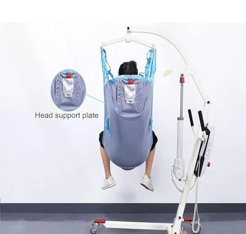 Sangle de levage pour patient avec support de tête – Jambes divisées pour un transfert et un positionnement en toute sécurité – Idéal pour les personnes âgées et les soins bariatriques