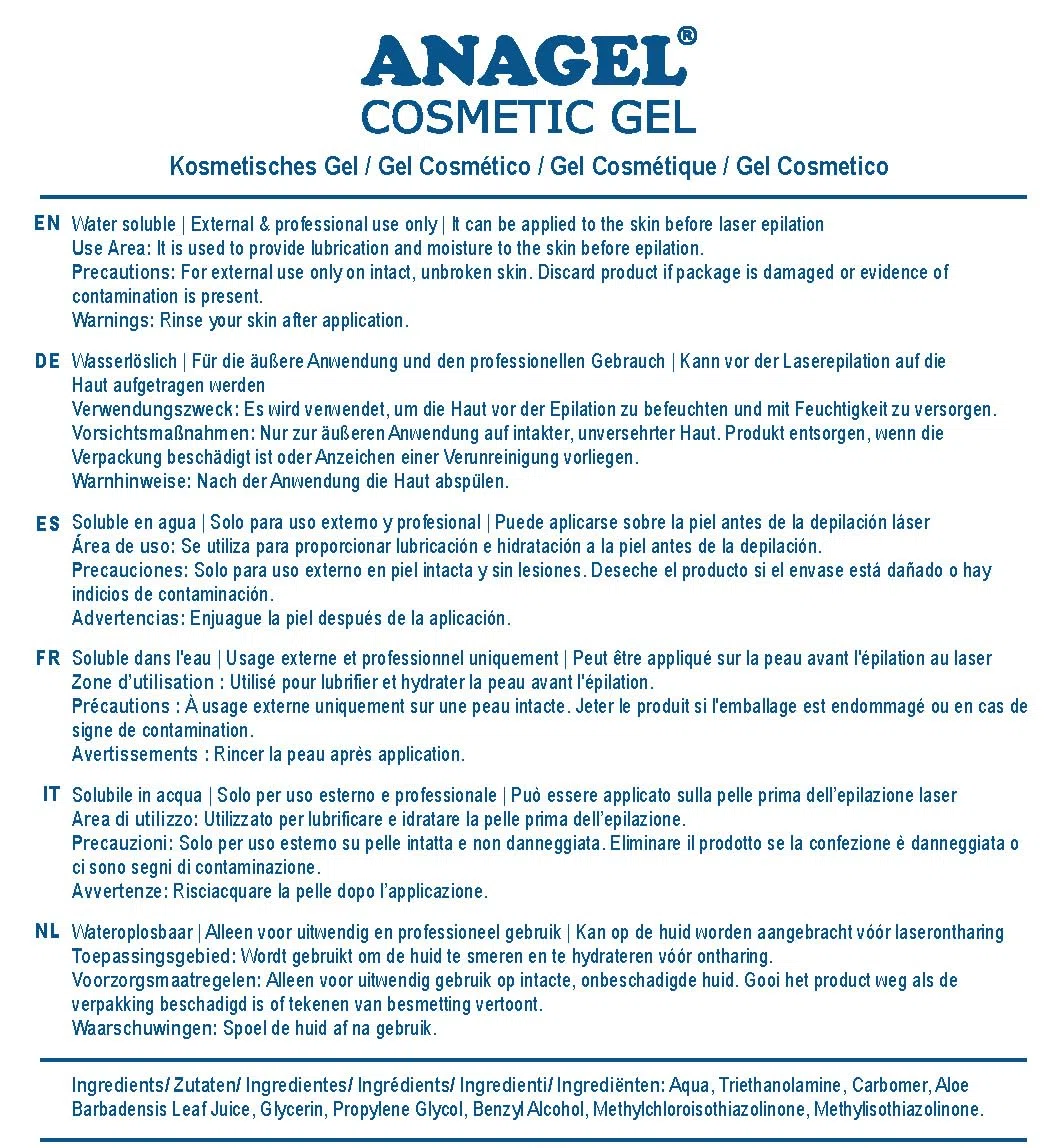 Anagel Gel cosmétique IPL/laser, 2 x 250 ml