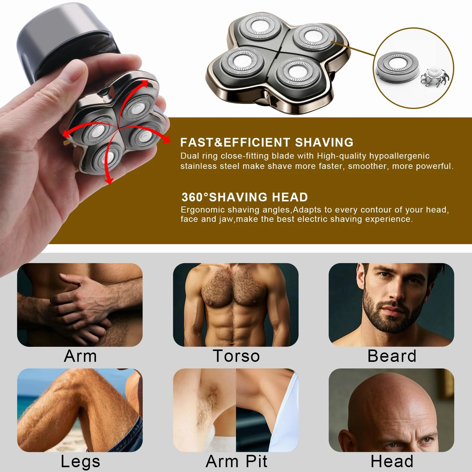 Lame de rechange pour tête de rasoir PRO 4 compatible avec les rasoirs Sk*ll Pitbull, Butterfly Kiss Pro et Palm, lame de rasoir pour rasoirs à tête chauve pour hommes, chambre non incluse (1 Pièce)