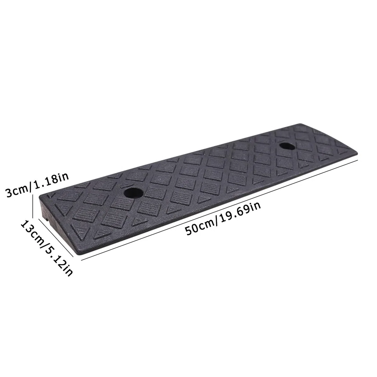 Rampe De Seuil De Porte en Caoutchouc, 3cm Rampes De Bordure en Caoutchouc, Rampes De Seuil Robuste, Rampe De Garage Antidérapante