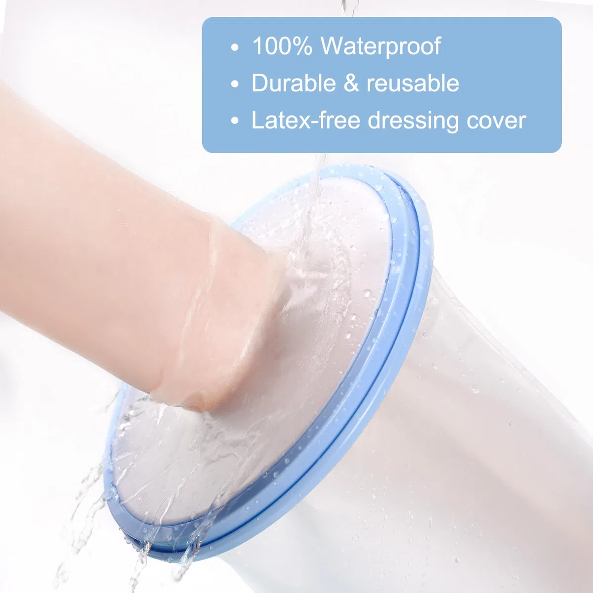 Protege Platre Bras Adulte, Protection Pansement Imperméable Réutilisable et Durable, Sac Etanche Platre Gardez les Plaies et le Bandage au sec Pendant le Bain