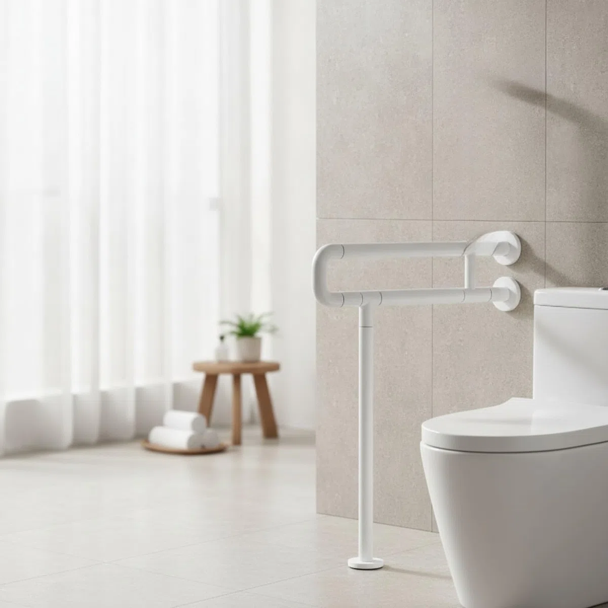 KESOTO Barre D'appui pr lle Bain | Antidérapant, Barre D'appui Murale, Robuste, Double Jambe 60CM