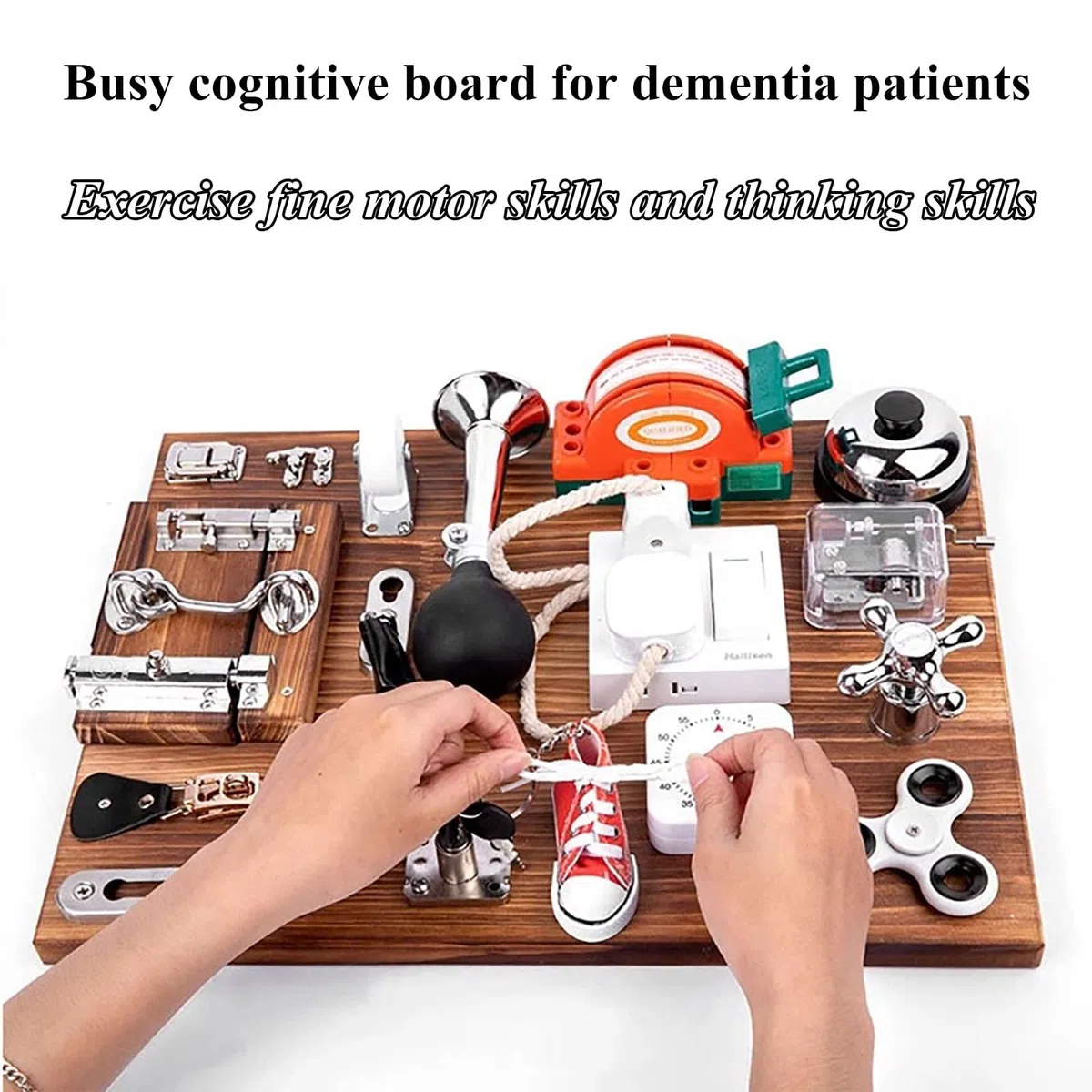 Tableau d'activités sensoriel, Panneau de Manipulation Manuelle pour développer la Concentration, Jeu éducatif Stimulant pour Les Loisirs et l'apprentissage