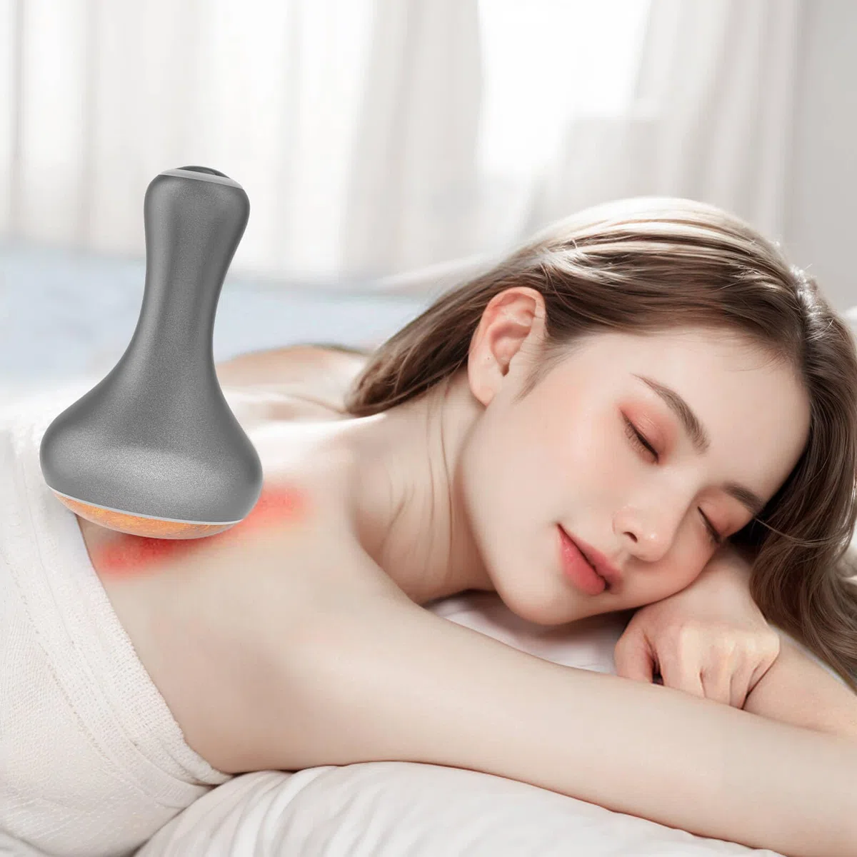 Pierres chaudes pour massage, massage musculaire avec chauffage, pierre bian naturelle sans fil Gua Sha pour la maison et le spa