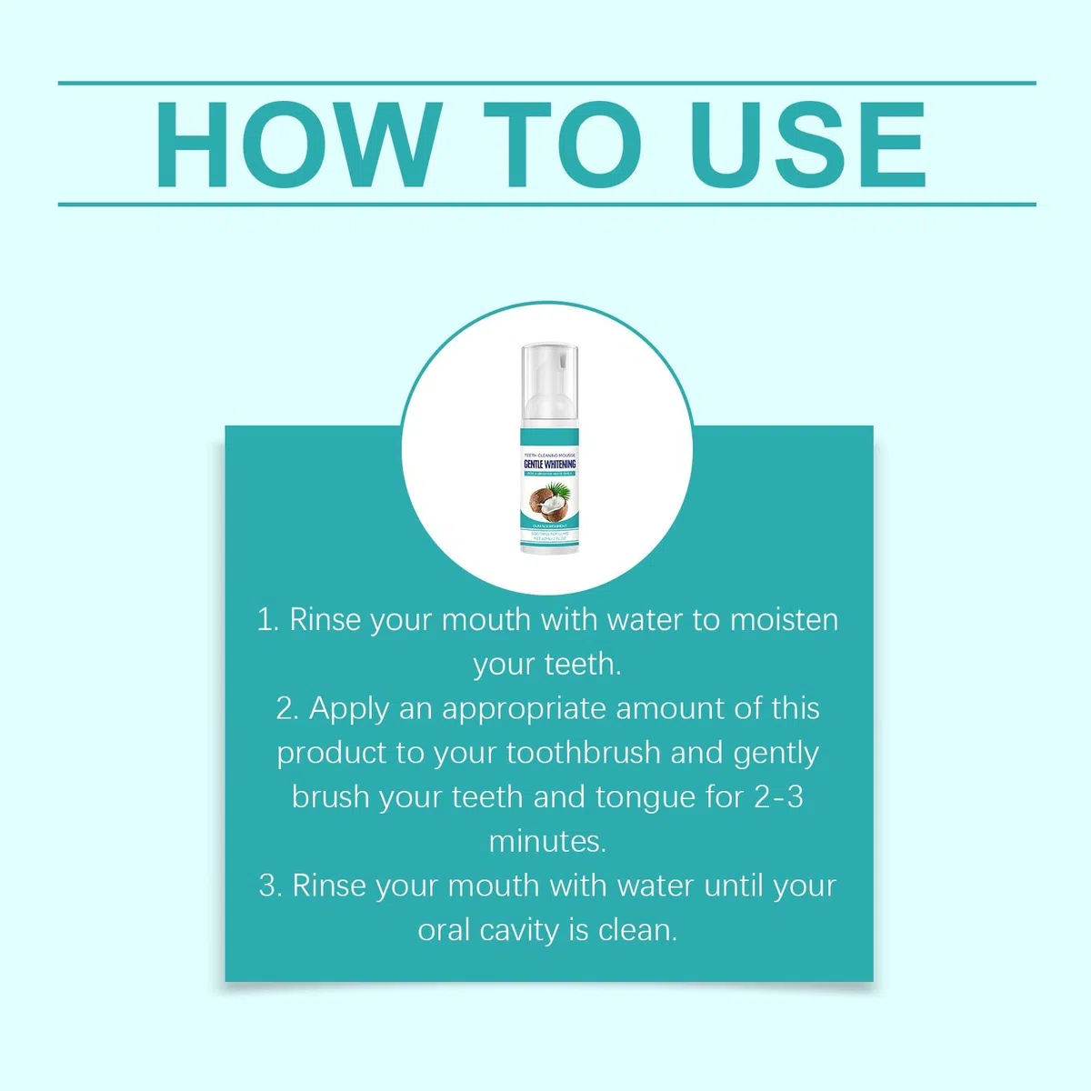 Mousse Douce For Blanchir Les Dents – Élimination Quotidienne Des Taches, Soins Bucco-dentaires For Une Haleine Fraîche, Application Facile Au Pinceau(3pcs)