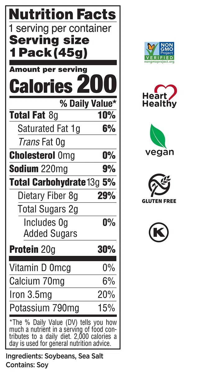 Seapoint Farms Dry Roasted Edamame, 1.58 Ounce, 12 Count