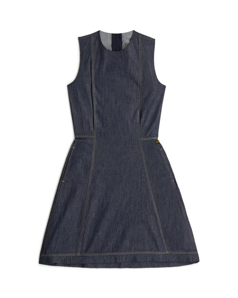 G-Star Short Flare Dress SL WMN Dress Femme (Lot de 1)
