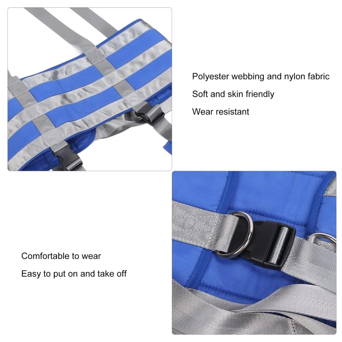 Sangle de Marche pour Lève-personne, Harnais de Verticalisation et d'Entraînement à la Marche, Ceinture de Transfert Médicale Rembourrée pour Handicapés et Seniors(Medium)