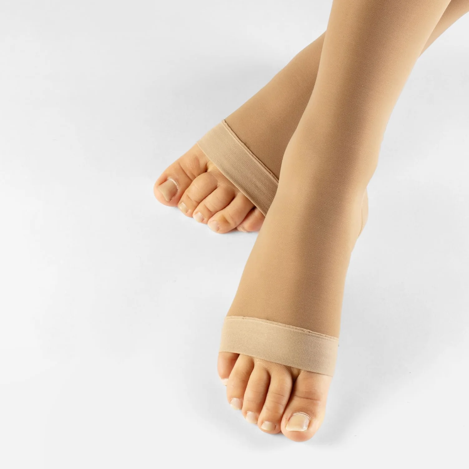 CALZITALY Lot 1/2 Paires Mi Bas de Compression Femme sans Orteils 70 DEN, Chaussettes de Contention Femme 10-14 mm/Hg