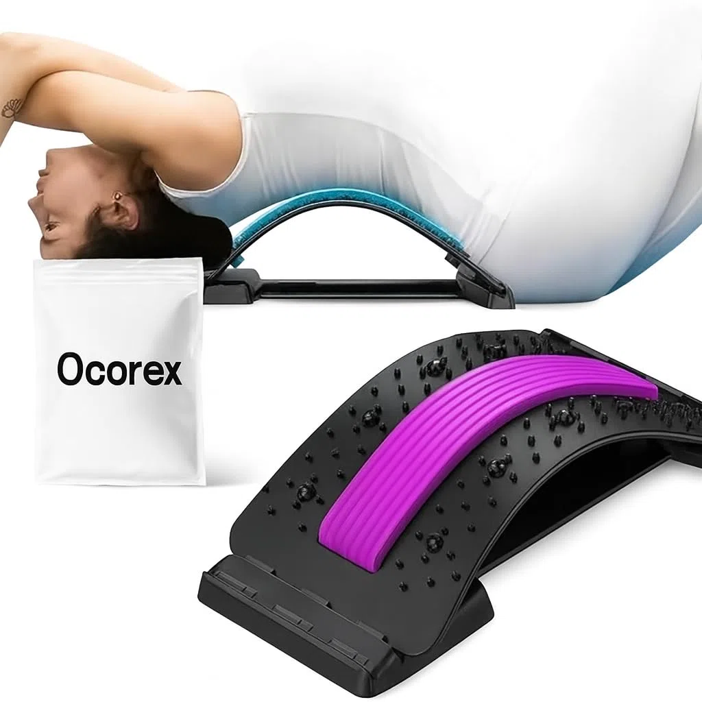 Appareil d’étirement du Dos 3 Niveaux – Correcteur de Posture, Support Lombaire pour Relaxation Musculaire, Yoga, Fitness et soulagement du Stress