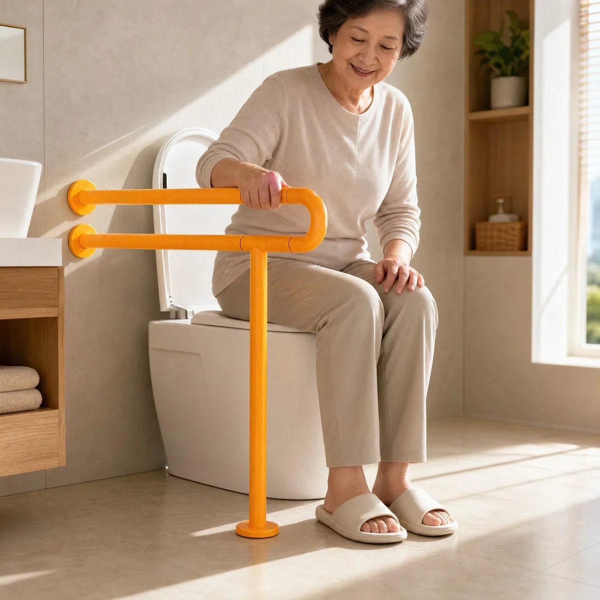 KESOTO Barre D'appui pr lle Bain | Antidérapant, Barre D'appui Murale, Robuste, Double Jambe 60CM