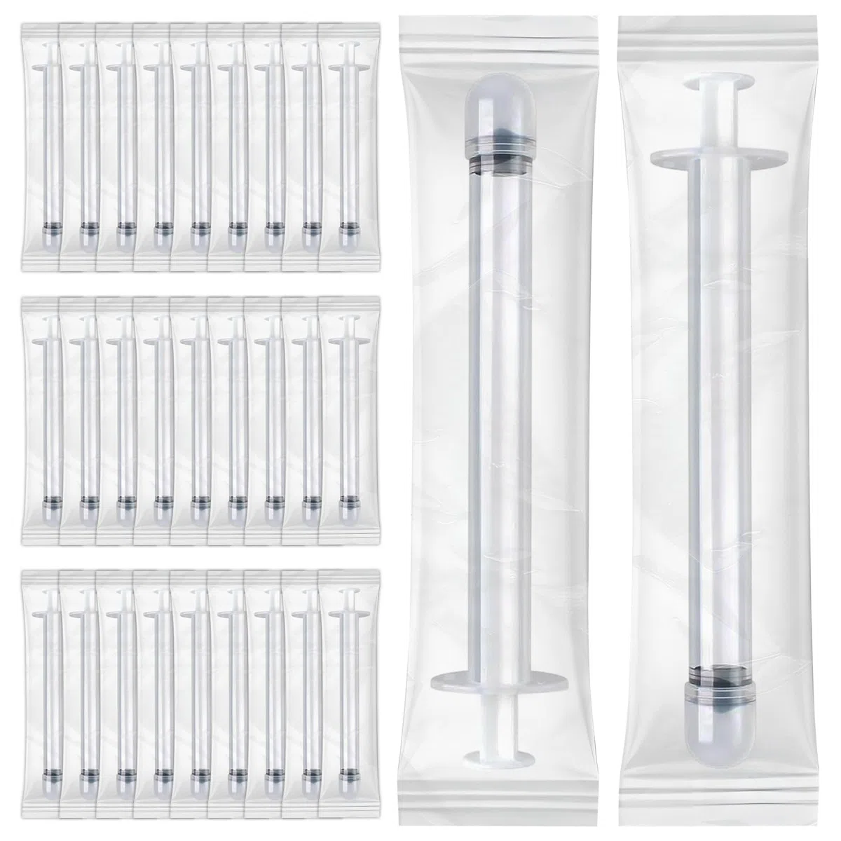 EDWERD Med Applicateurs de crème vaginale stérile - Applicateur en plastique enveloppé individuellement pour pommades, gels et crèmes, avec marquage de dosage, jetable, 30 paquets (3g)