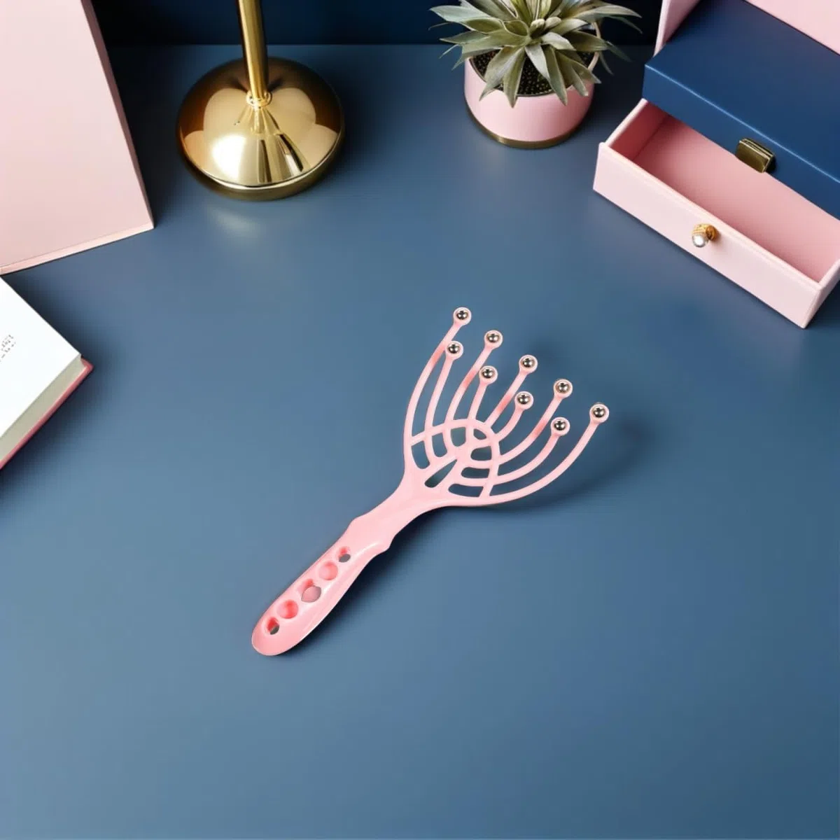 2 Pièces Head Scalp Massager Tool Ergonomic Plastic Scratcher With Steel Balls For Scalp Stimulation Hair Care And Stress Relief At Home Spa