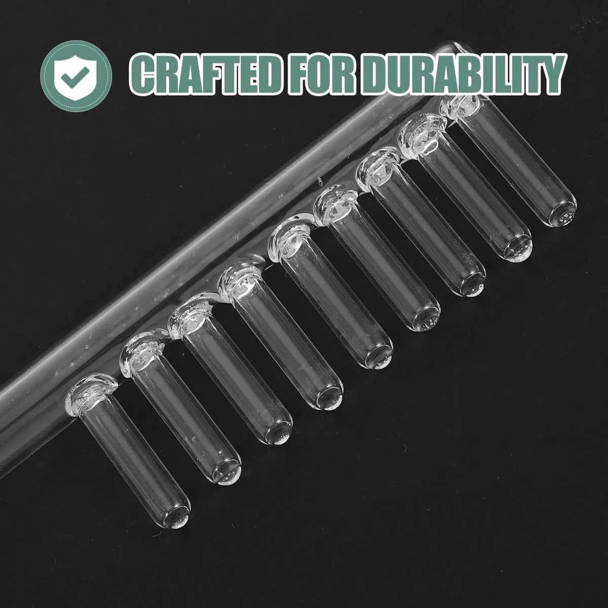 Gadpiparty Lot de 2 pièces de rechange haute fréquence - Accessoire non conducteur transparent pour mur de visage - Peigne de rechange pour un traitement sûr et efficace de la croissance des cheveux