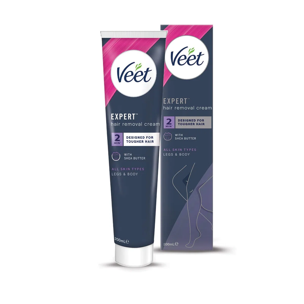 Veet Expert Crème d'épilation pour femme 200 ml Convient aux bras, jambes, aisselles, bikini
