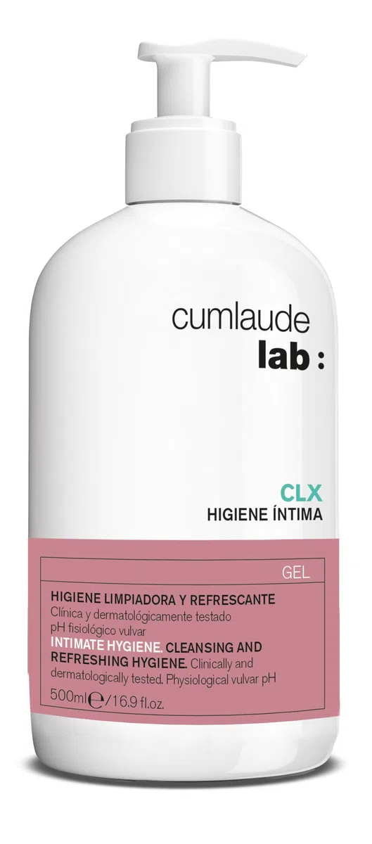 Cumlaude Lab Hygiène Intime CLX - Gel Nettoyant à la Chlorhexidine Pour Une Action Assainissante et Protectrice - avec Actif Végétal et pH Neutre - 500 ml