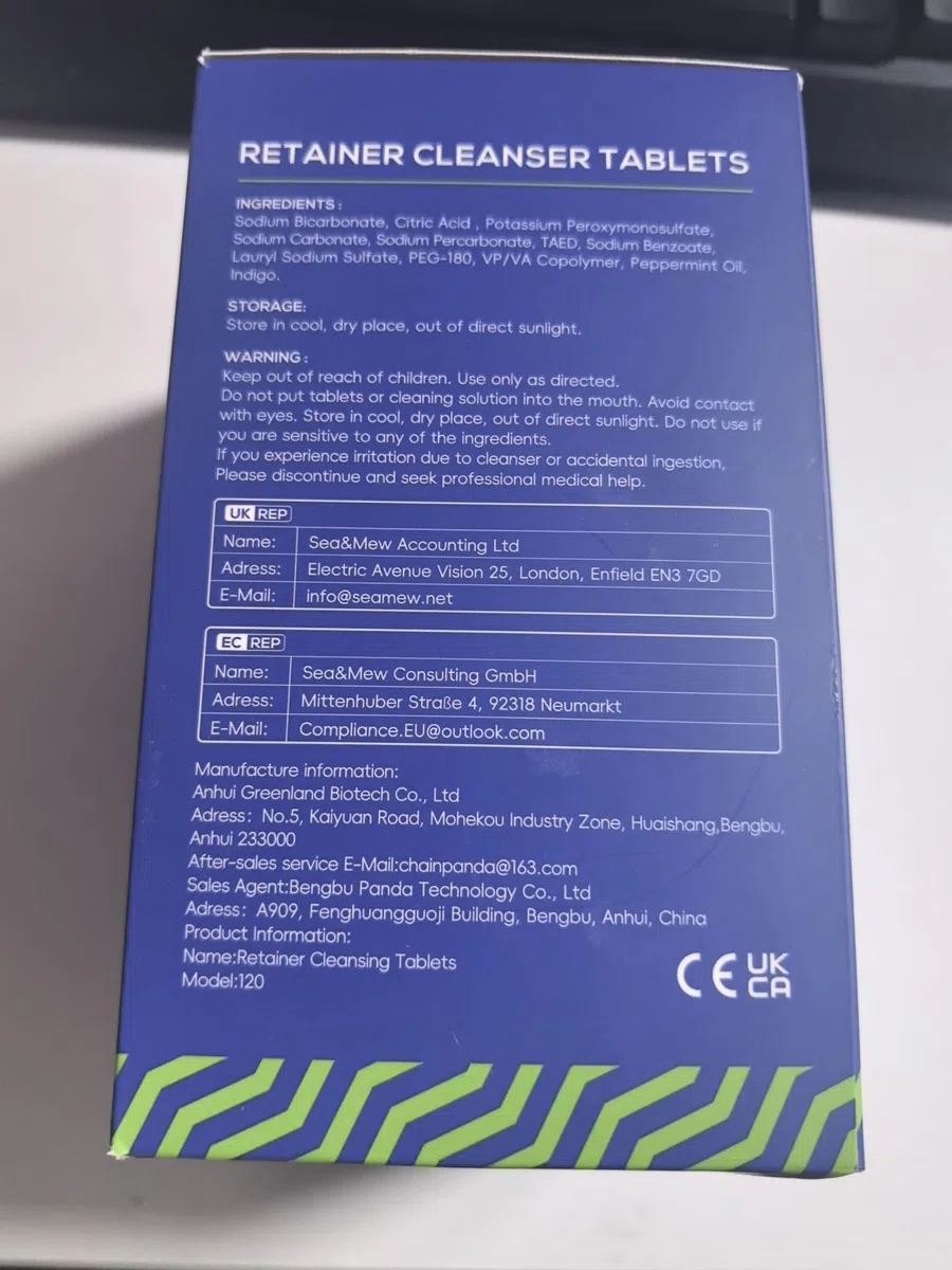 Nettoyant Pastille Appareil Dentaire,120 comprimés 4 mois,Nettoyant Gouttiere Dentaire Arôme de menthe,Pastille Gouttière Dentaire Aide à éliminer les taches,Retainer Cleaning Comprimés