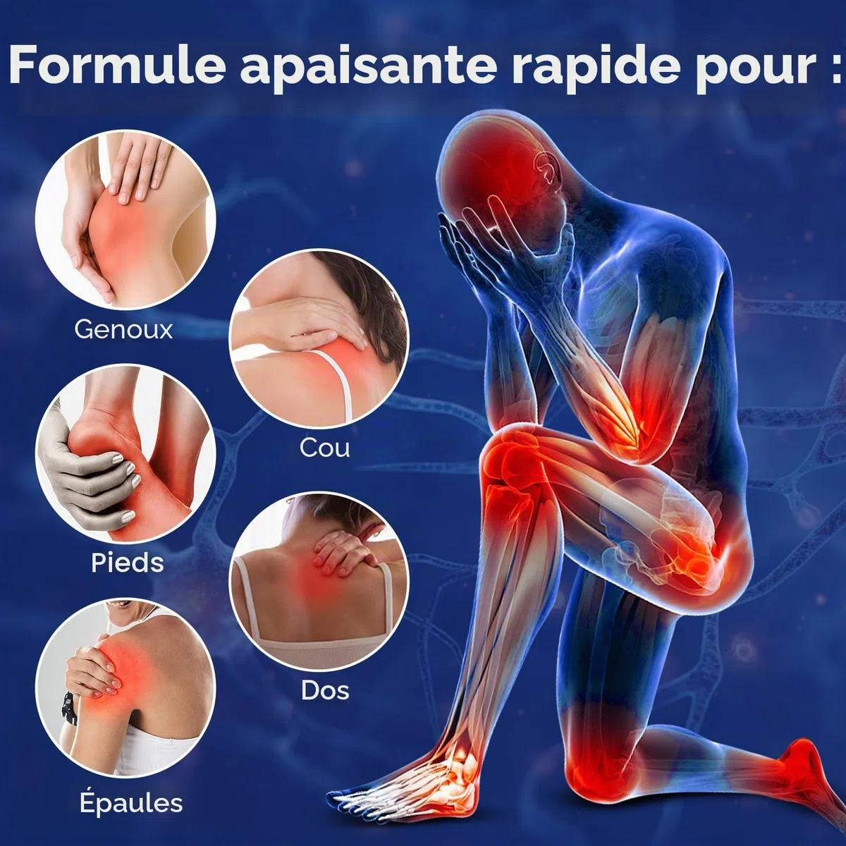 Crème de neuropathie pour inconfort musculaire et articulaire, gel apaisant à base de plantes à l'arnica et à la lavande pour un soulagement ciblé des pieds, des mains, des jambes et du dos, 120 g