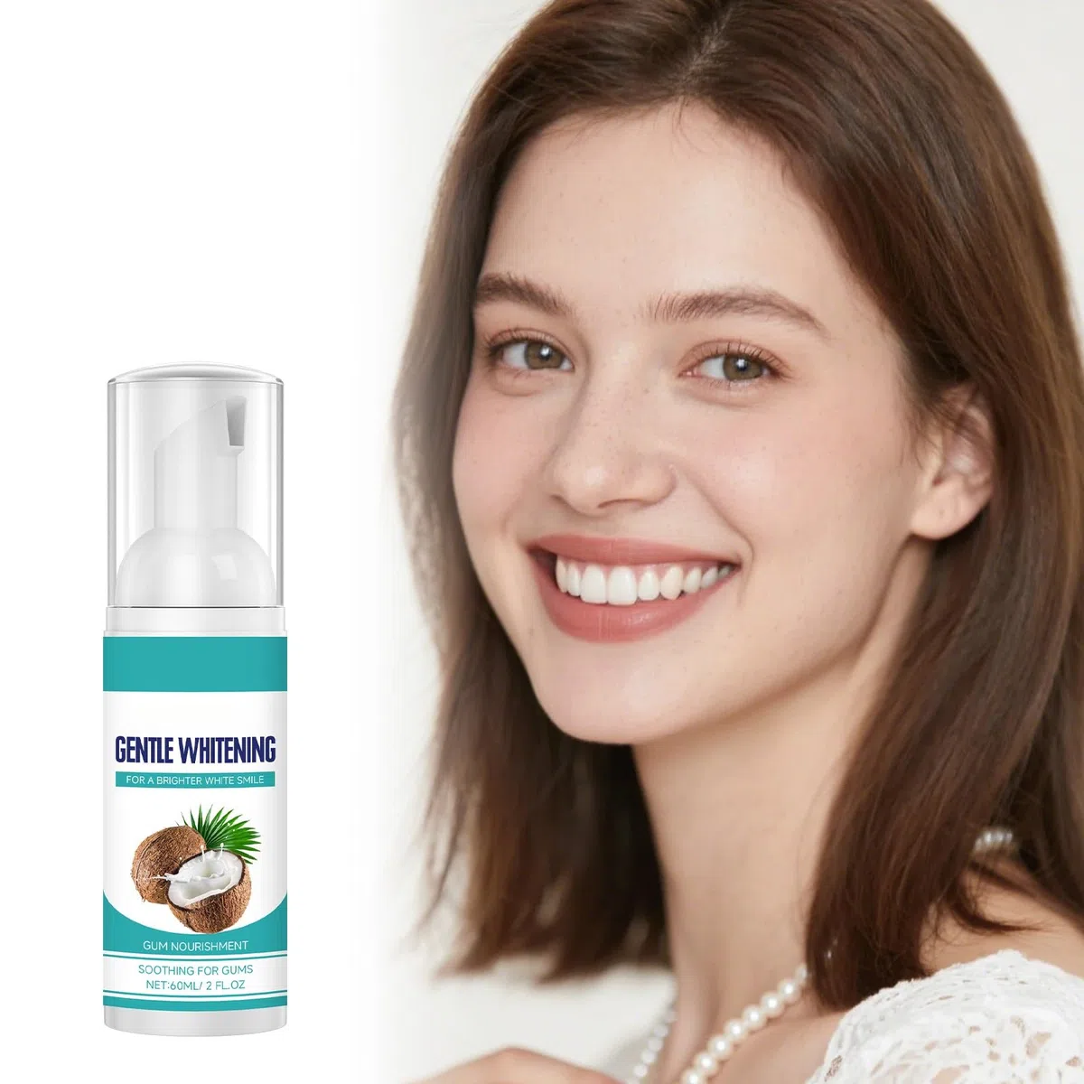 Mousse Douce For Blanchir Les Dents – Élimination Quotidienne Des Taches, Soins Bucco-dentaires For Une Haleine Fraîche, Application Facile Au Pinceau(3pcs)