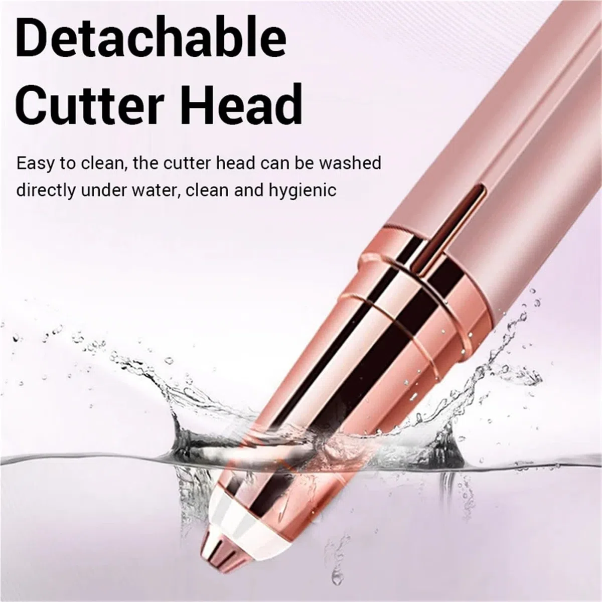 Tondeuse électrique USB pour épilation des sourcils - Rasoir indolore pour épilation du visage - Blanc