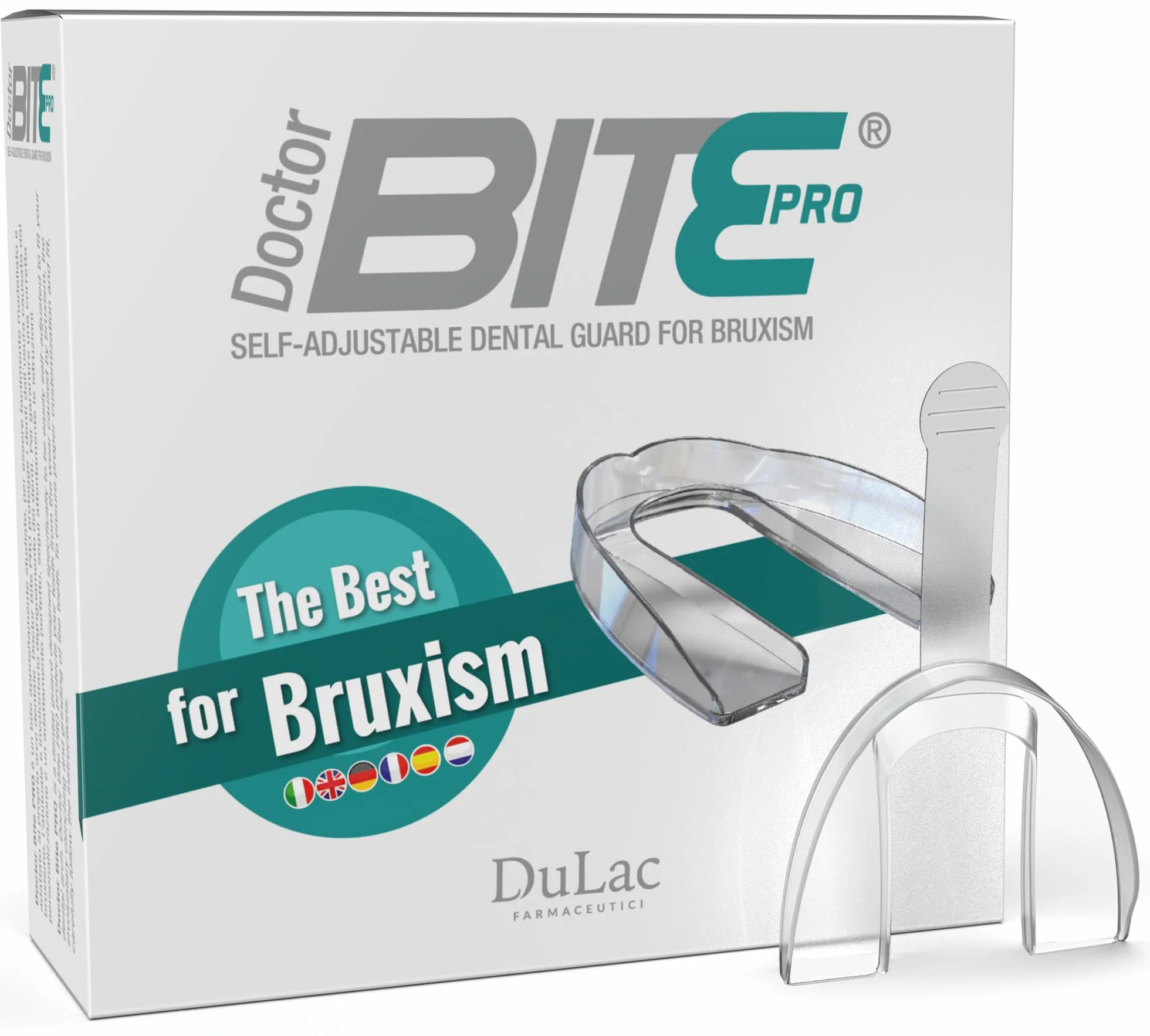 Dulàc - Gouttière Dentaire contre le Bruxisme, Dispositif Médical CE Moulable Pour Empêcher le Grincement des Dents la Nuit, pour Hommes, Femmes et Enfants à partir de 12 Ans - Doctor Bite Pro