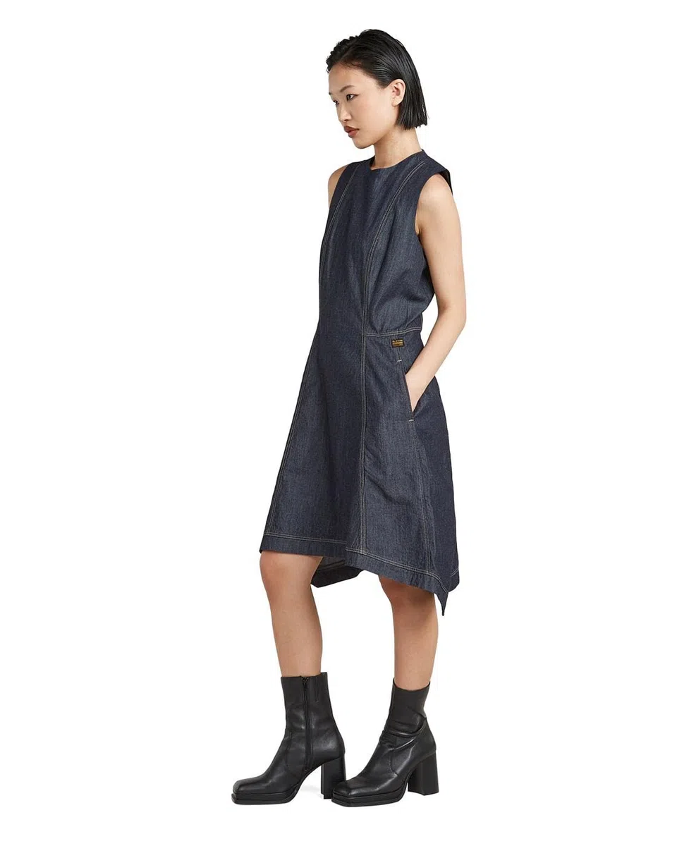 G-Star Short Flare Dress SL WMN Dress Femme (Lot de 1)