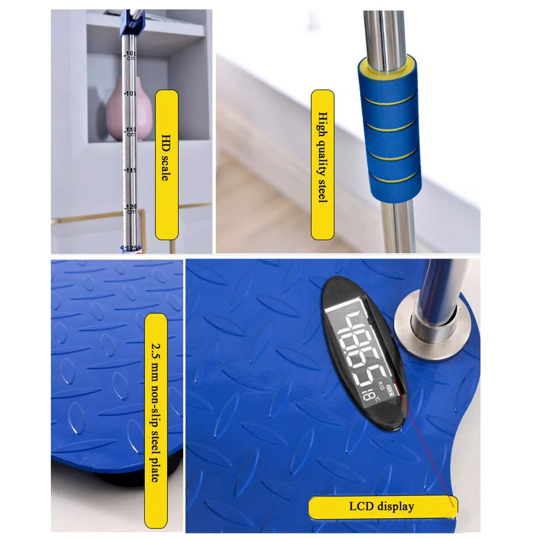 Balance de taille et de poids, balance médicale numérique à écran LCD, stadiomètre corporel intelligent portable, balance de salle de bain, conception détachable, balance multifonctionnelle électroni
