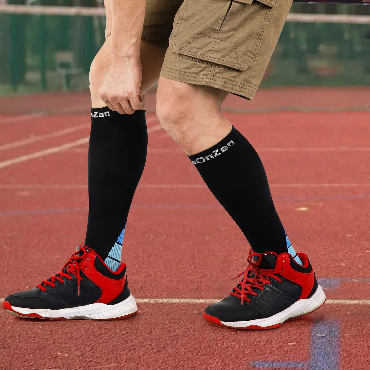 3 Paires Bas de Contention Femme Homme, 20-30mmHg Compression Socks Chaussettes de Contention
