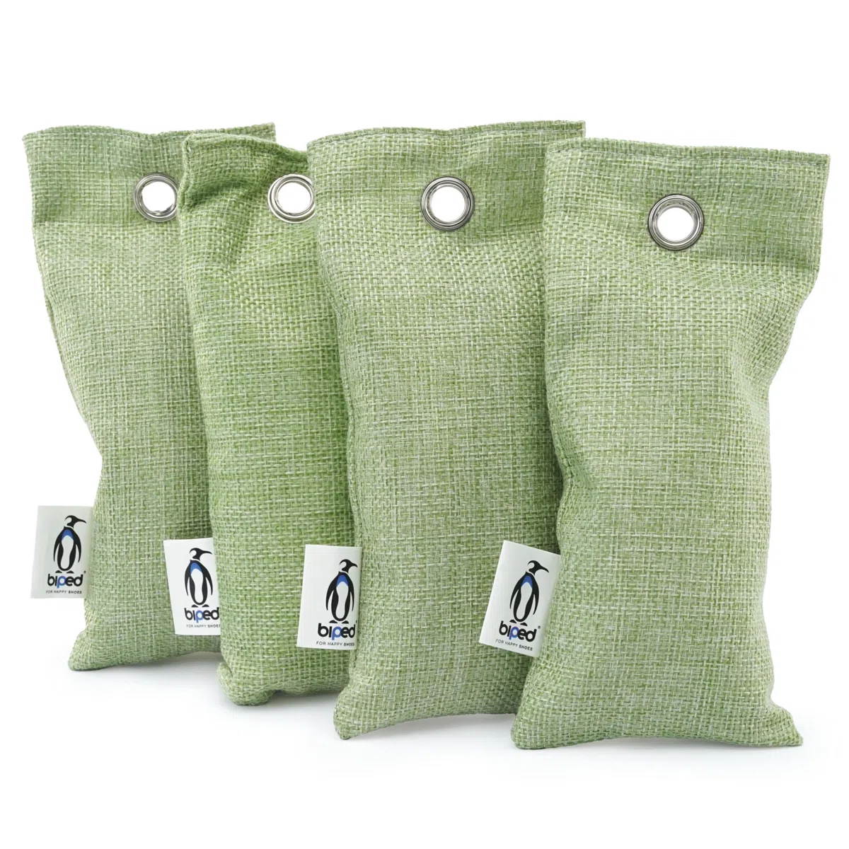 biped FRESH ! Cale-pieds avec charbon actif de bambou contre les odeurs de pieds - Sécheur de chaussures naturel - Désodorisant pour chaussures à l'odeur désagréable z2811(4 pièces, vert)