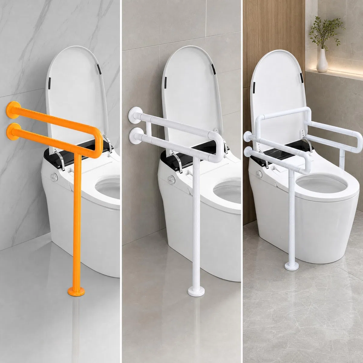KESOTO Barre D'appui pr lle Bain | Antidérapant, Barre D'appui Murale, Robuste, Double Jambe 60CM