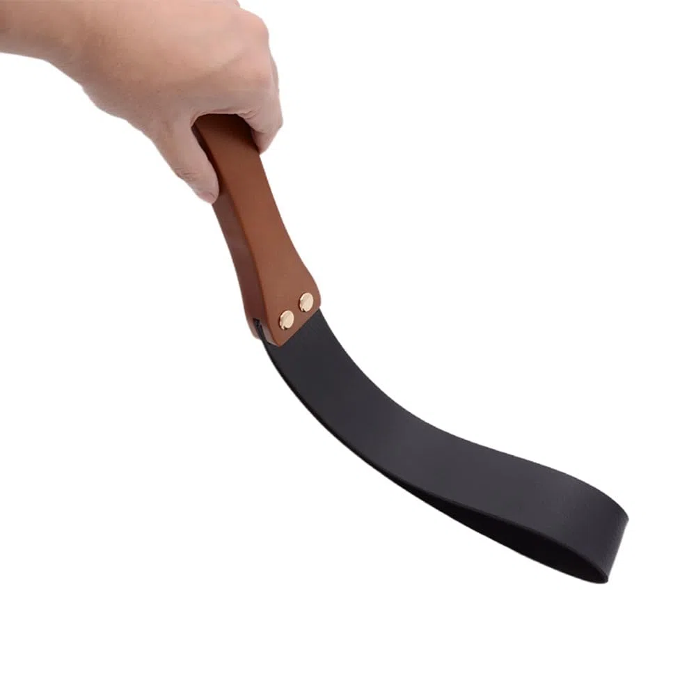 Fouet pour le sexe - Fétiche Erotique Bondage SM Cravache - Sex toys pour couplesLes jeux d'amour en cuir main fessée paddle (Noir)