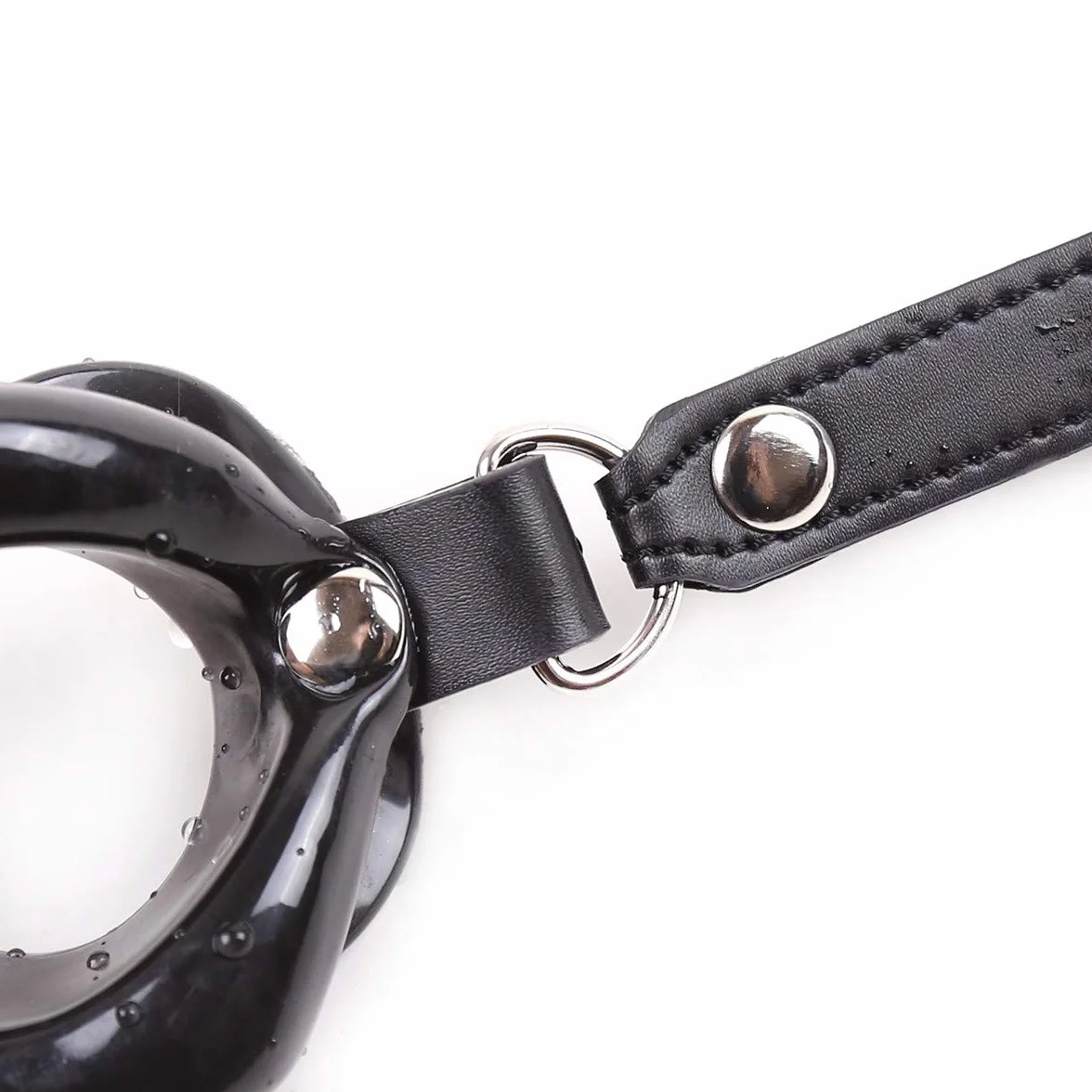 Bâillon BDSM Extrême en Silicone - Gag Bouche Pénis pour Femme - Sex SM (Noir)