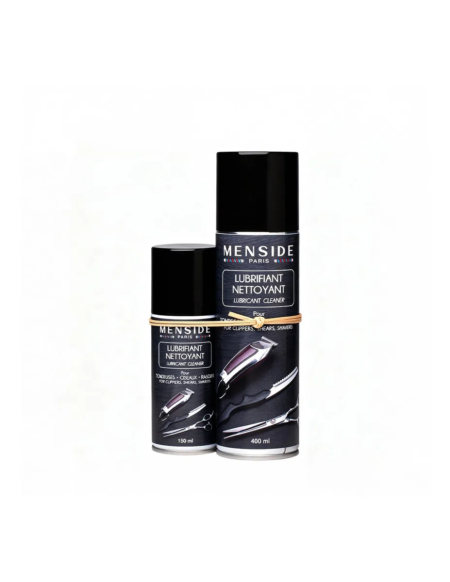 Huile Lubrifiante destinée aux tondeuses et rasoirs pour barbes et cheveux- Conçue pour les barbiers, salons de coiffure et particuliers - Lot éco 400 ml et 150 ml - Fabriqué en France