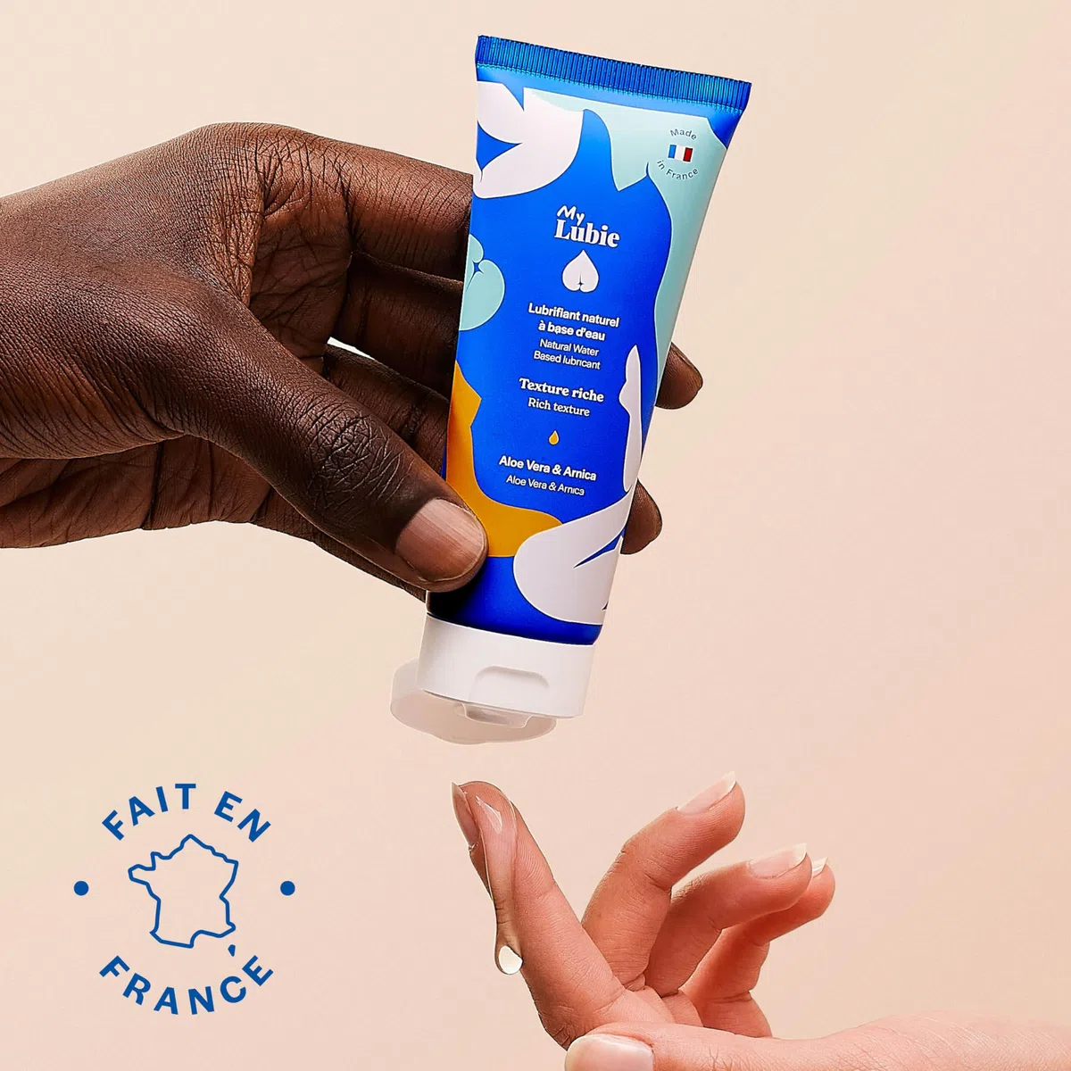 MY LUBIE - Lubrifiant Naturel à Base d'Eau Riche avec Aloe Vera & Arnica | 75 ml | Lubrifiant Vegan - Confort Durable - Fabriqué en France