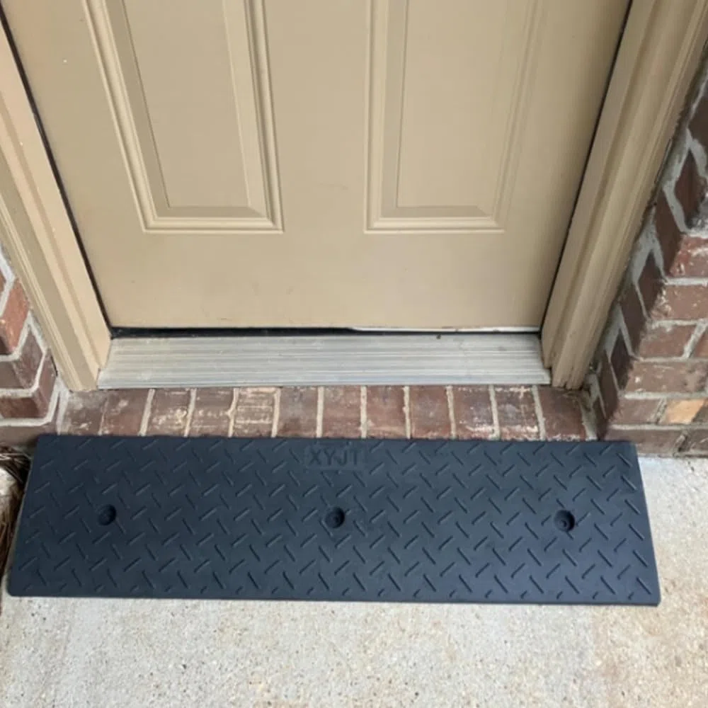 Rampe Allée en Caoutchouc Rampe De Bordure Antidérapante Rampes De Trottoir 6cm 8cm 10cm 12cm Hauteur Rampes D'accès, Charge Lourde Rampe De Chargement(100x35x12cm/39.3x13.7x4.7in)