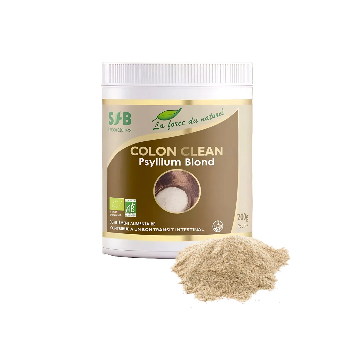 SFB Laboratoires - Colon Clean - Psyllium blond bio - Pot 200g