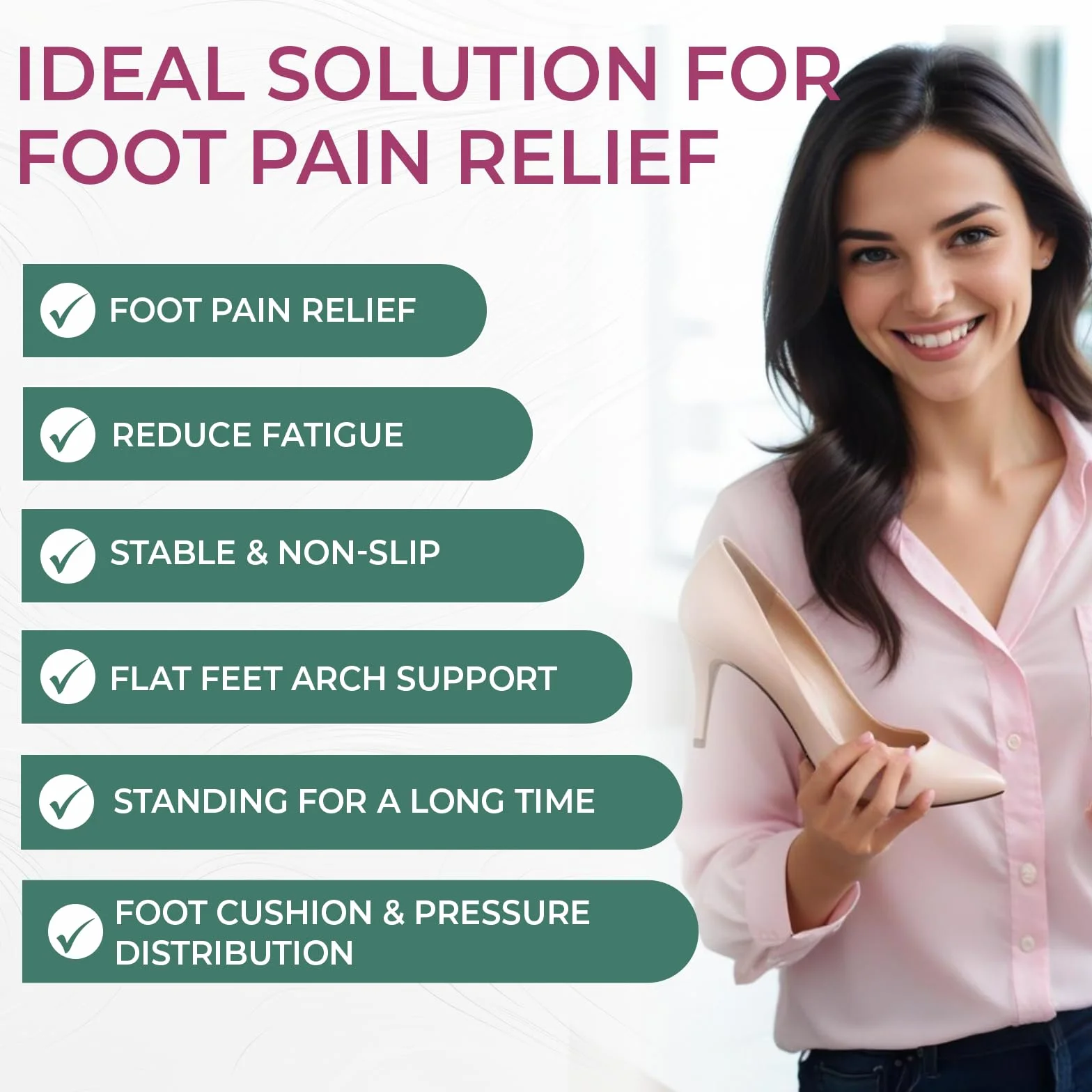 8 Paires Gel Semelles Orthopédiques pieds plats - Welnove silicone doux soutien pied coussins pour fasciite plantaire, douleur au pied, fatigue des pieds, hommes femmes, Hauteur 1,2 cm