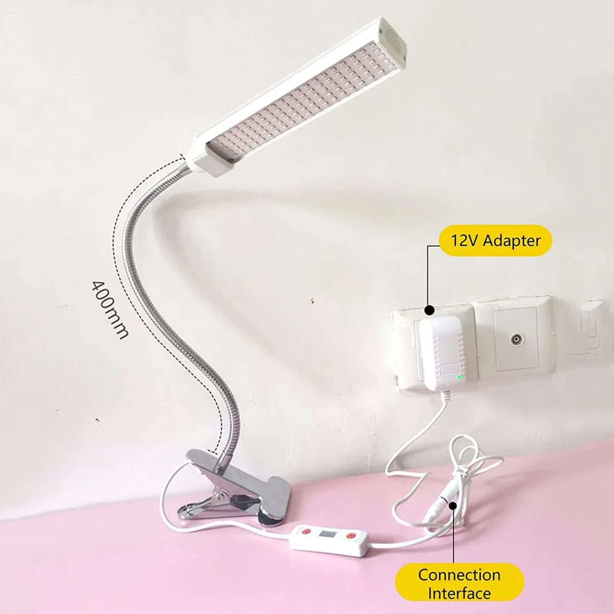 Lampe De Bronzage UVA, Lampe De Bronzage Faciale Réglable avec Base À Clipser Et Conception De Synchronisation, Lampe de Bronzage LED pour Le Visage du Corps du Visage