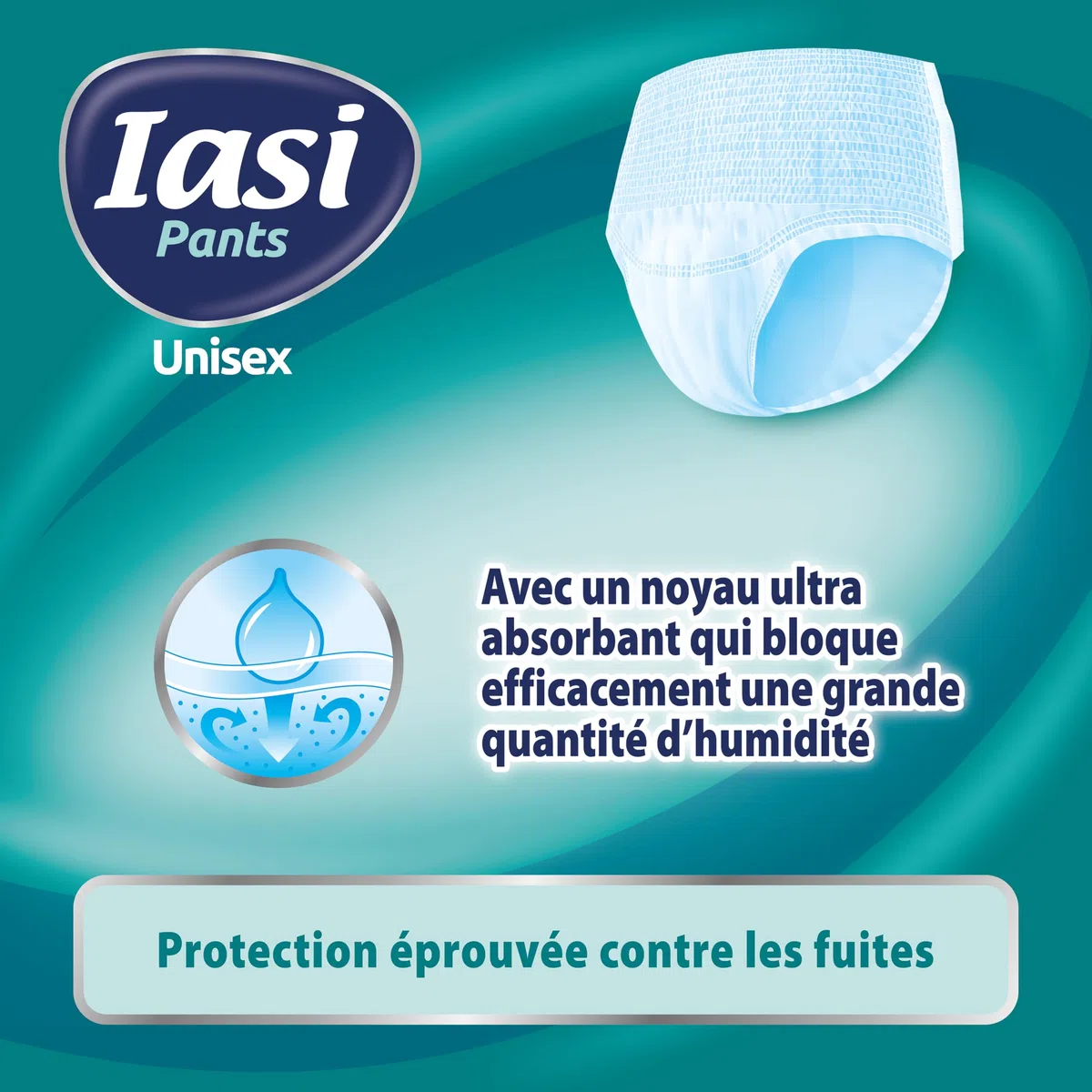 IASI Pants UNISEX haute protection, 10 culottes pour incontinence, absorption EXTRA, taille XXL, 10 unités