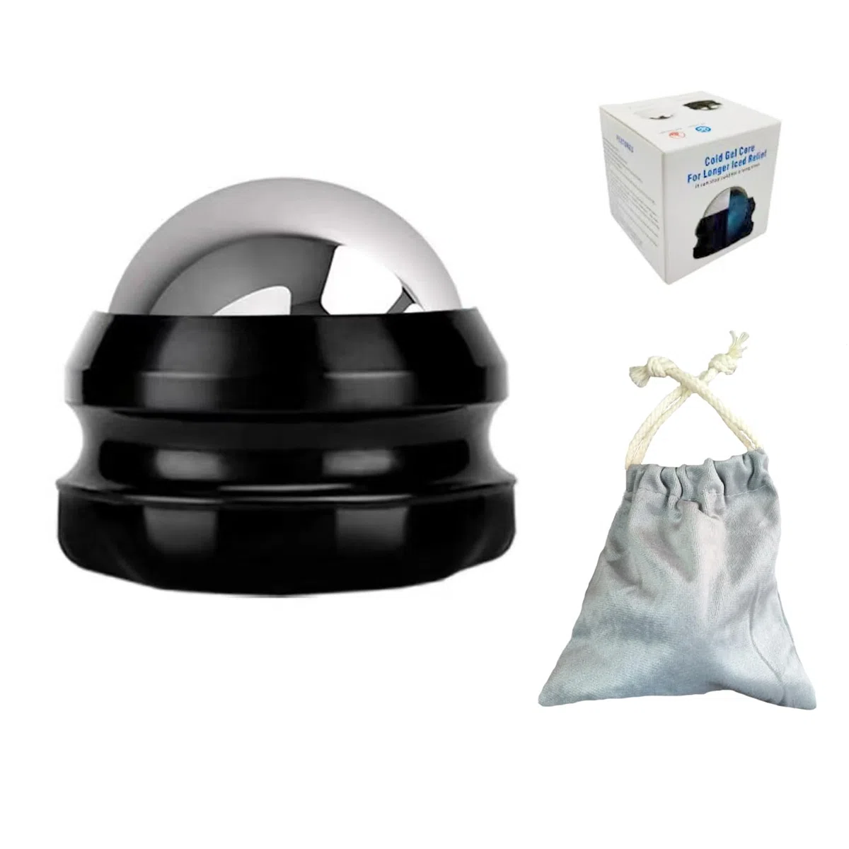Boule massage acier inoxydable chaud froid basse température | Balle acier inoxydable chaud froid soulage douleurs musculaires par chaud ou cryothérapie portable et facile à utiliser