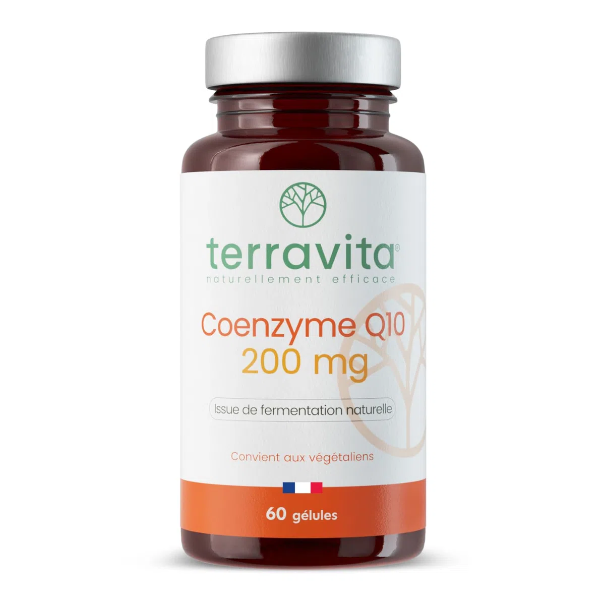 COENZYME Q10 Pure | 200 mg d’Ubiquinone Stable par Dose | Antioxydant Puissant pour Effet Anti-âge | Biodisponibilité Maximale | Fermentation Naturelle | 60 Gélules | Made in France | Terravita