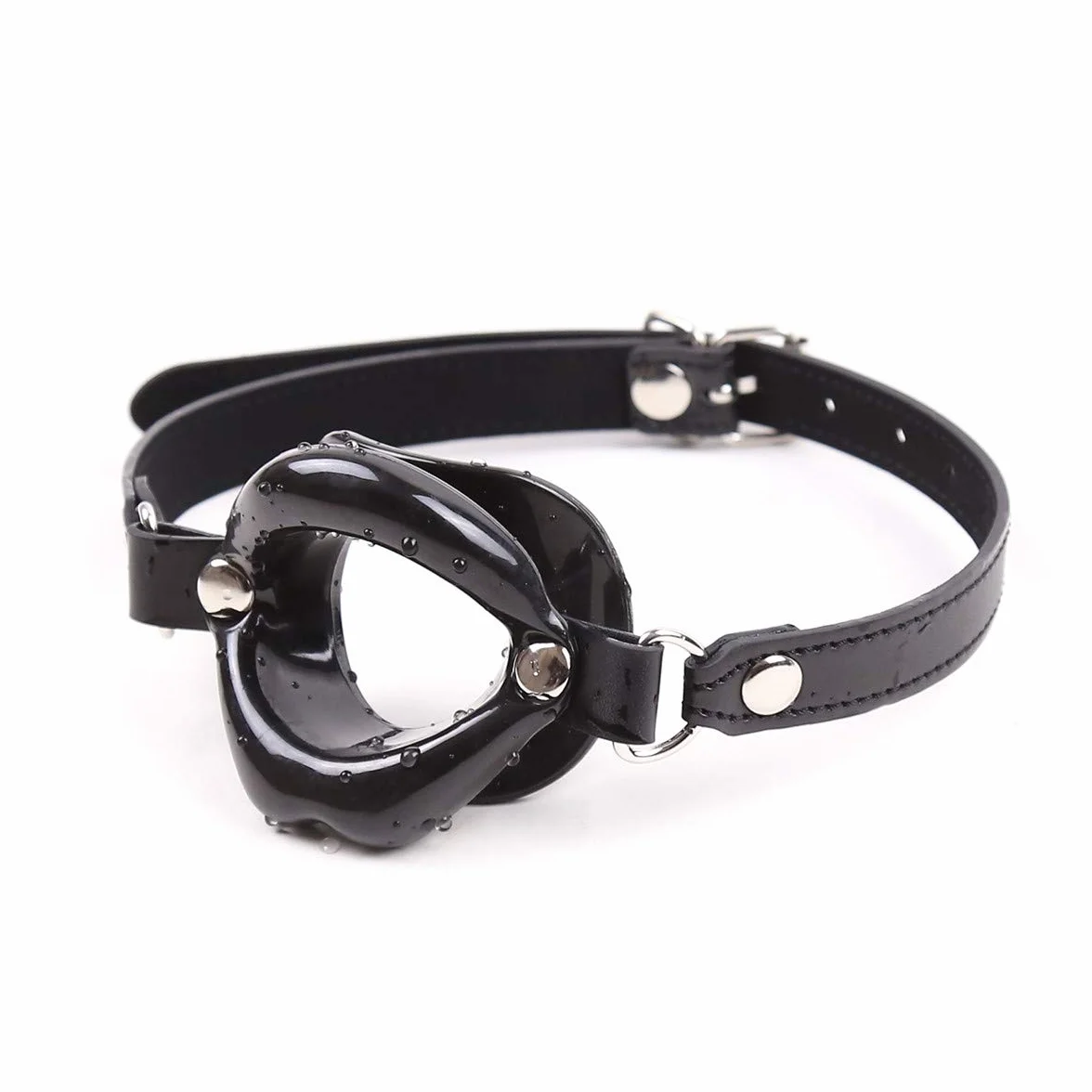 Bâillon BDSM Extrême en Silicone - Gag Bouche Pénis pour Femme - Sex SM (Noir)
