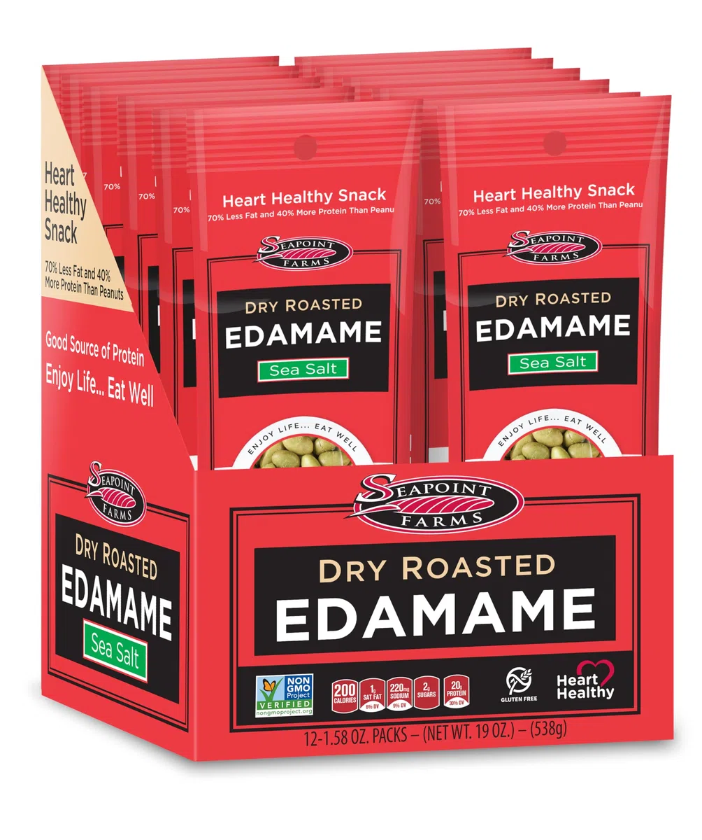 Seapoint Farms Dry Roasted Edamame, 1.58 Ounce, 12 Count