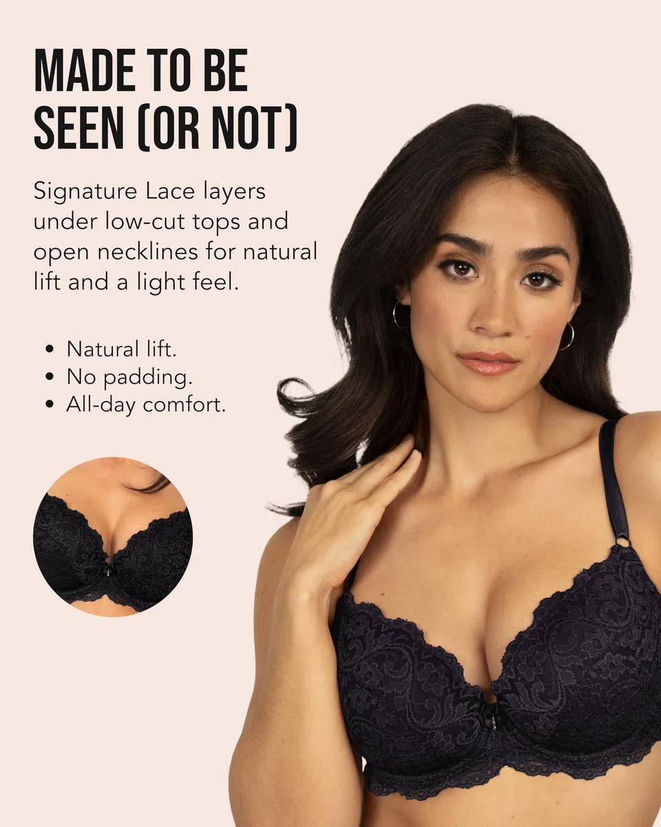Smart & Sexy Signature Lace Push-up Bra – Padded Underwire Lingerie with Adjustable Straps Soutien-Gorge Femme