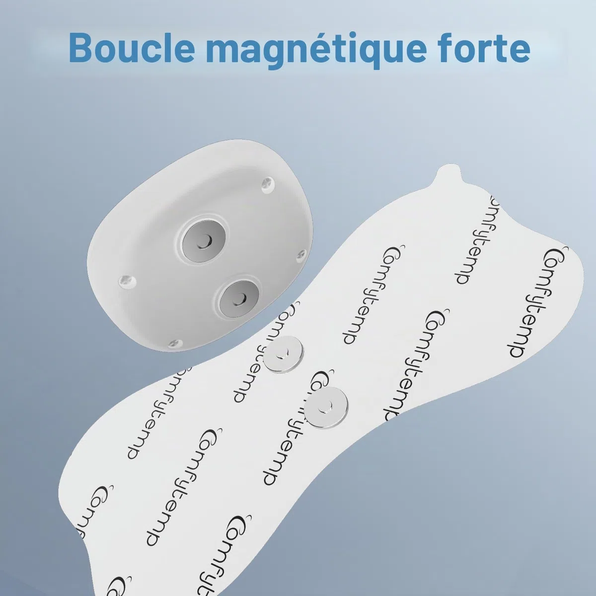 Comfytemp TENS Lot de 2 + 2 électrodes sans fil (6 x 13/7 x 9 cm) réutilisables, auto-adhésives de qualité supérieure et électrothérapie non irritante (pour K6122/K6114)
